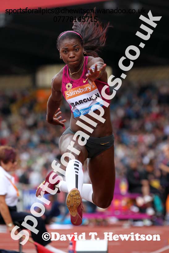 Caterine Ibarguen in the womens triple jump at the Sainsbury's Birmingham Grand Prix. Photos: David T. Hewitson/Sports for All Pics
